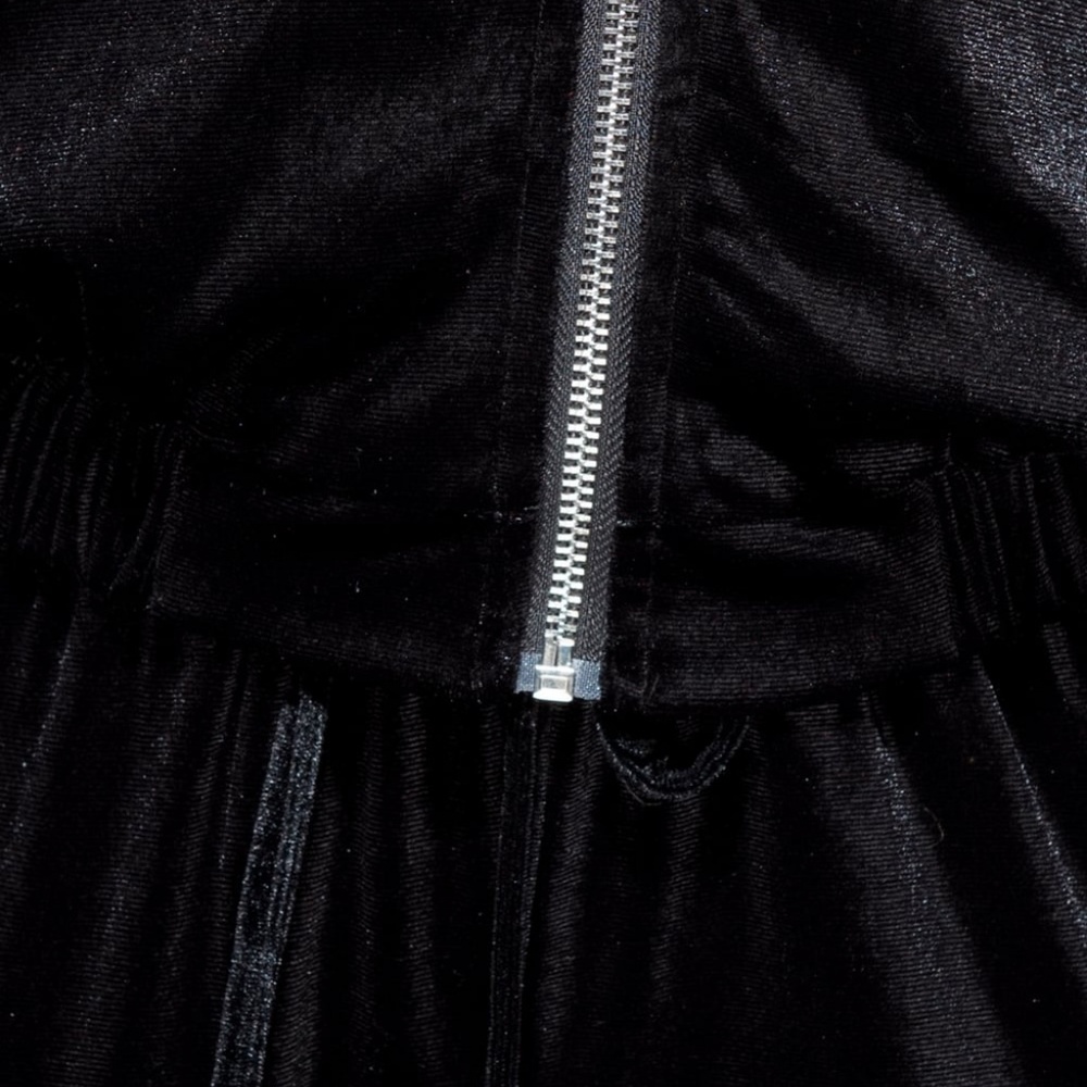 BLOGGER STYLE Velvet Side Stripe Hooded Tracksuit - Picture 7 of 7